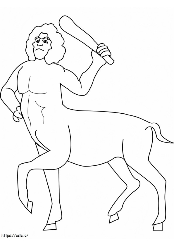 Centaur Sederhana Gambar Mewarnai