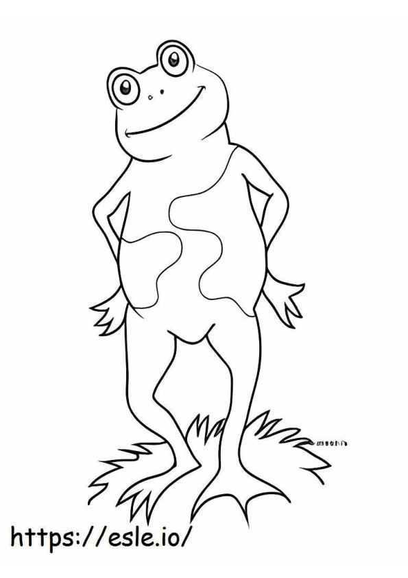 Standing Frog coloring page