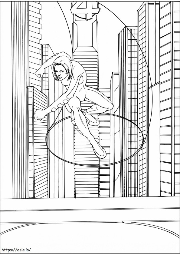 Invisible Woman coloring page