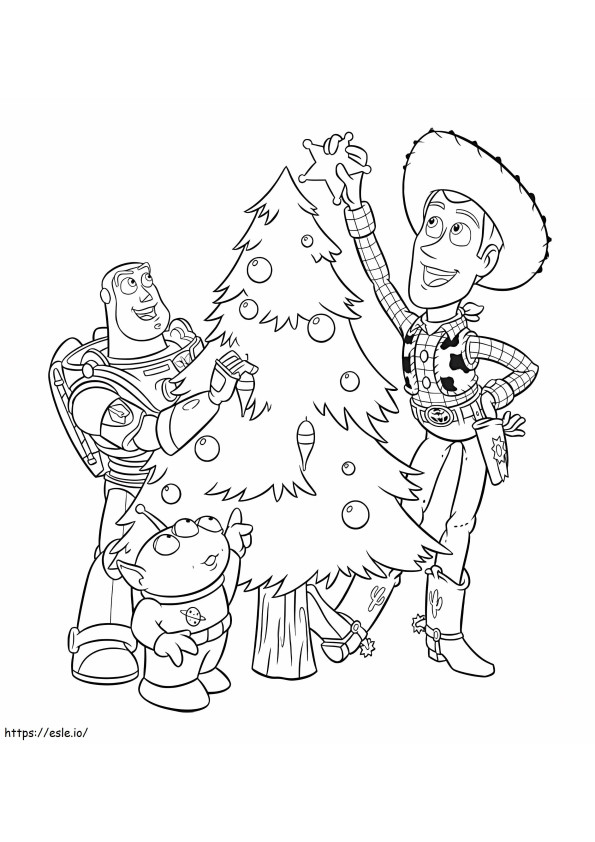 Woody e amigos do pinho para colorir