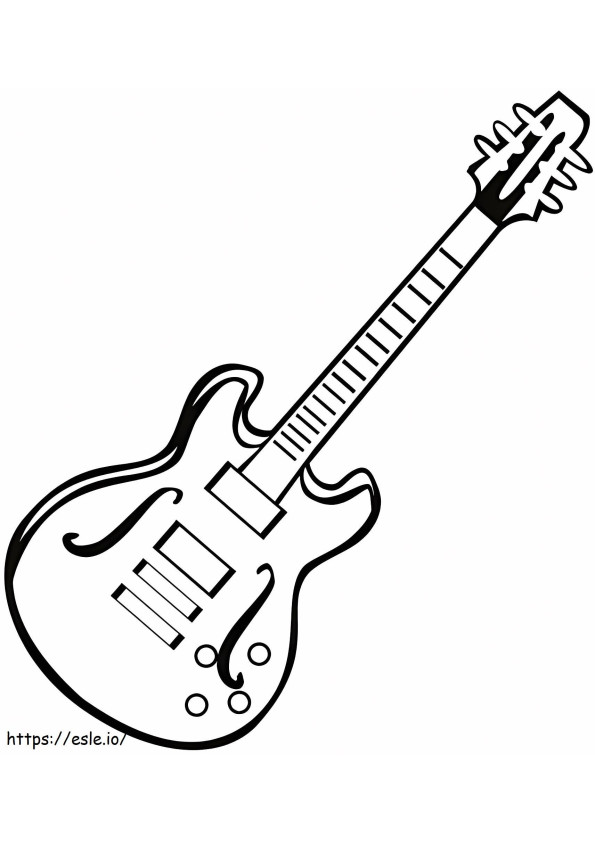 Basis elektrische gitaar kleurplaat kleurplaat