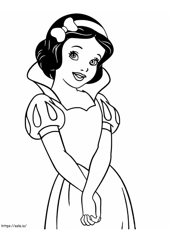 Snow White Face coloring page