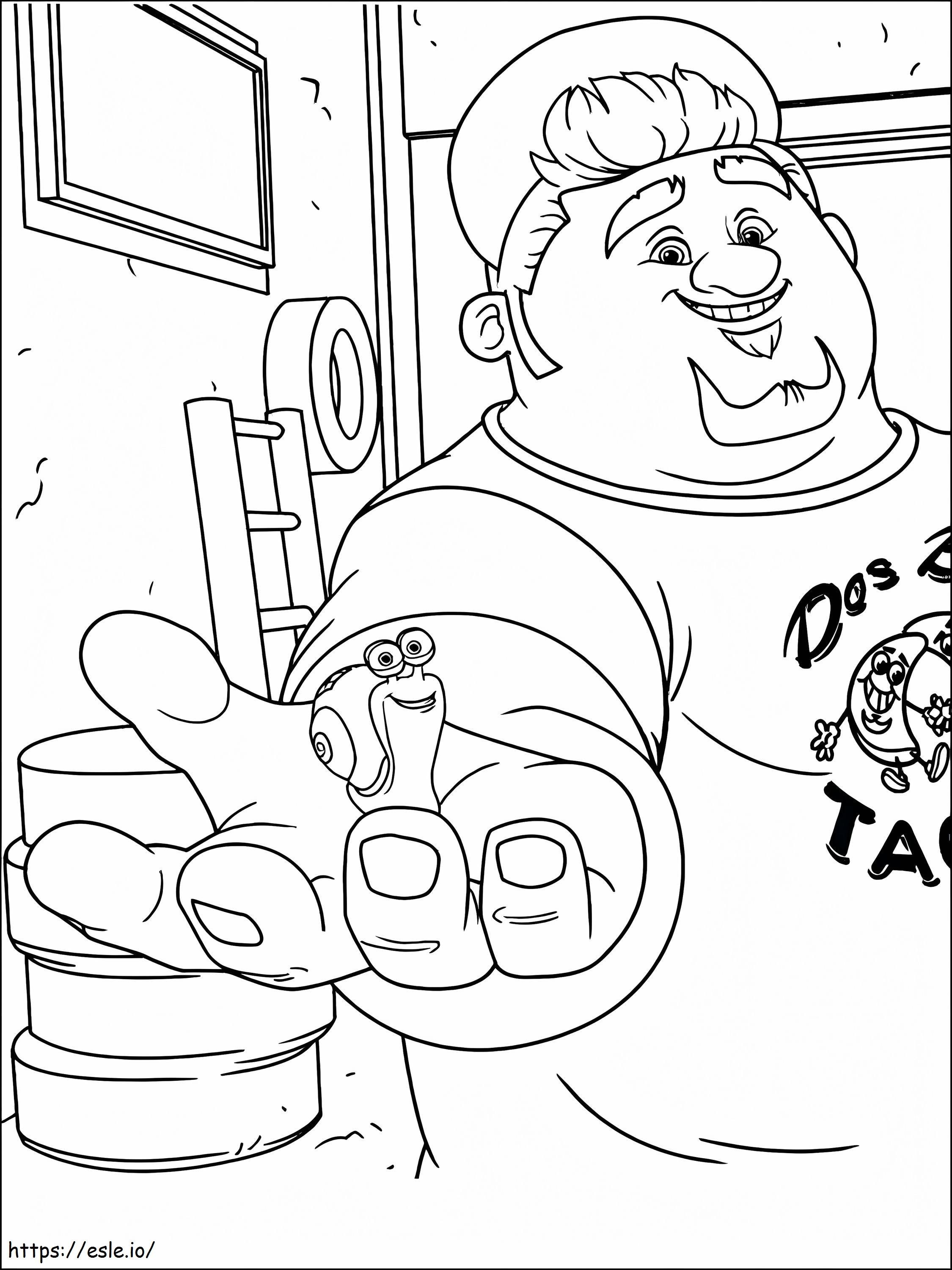 Desenho para Colorir Turbo Dragões Love Tacos