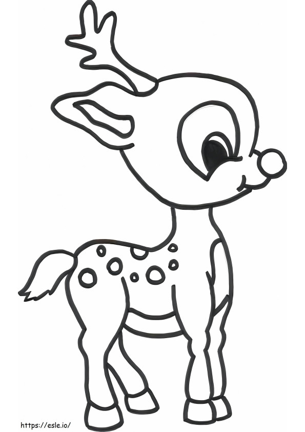 Baby Rudolph coloring page