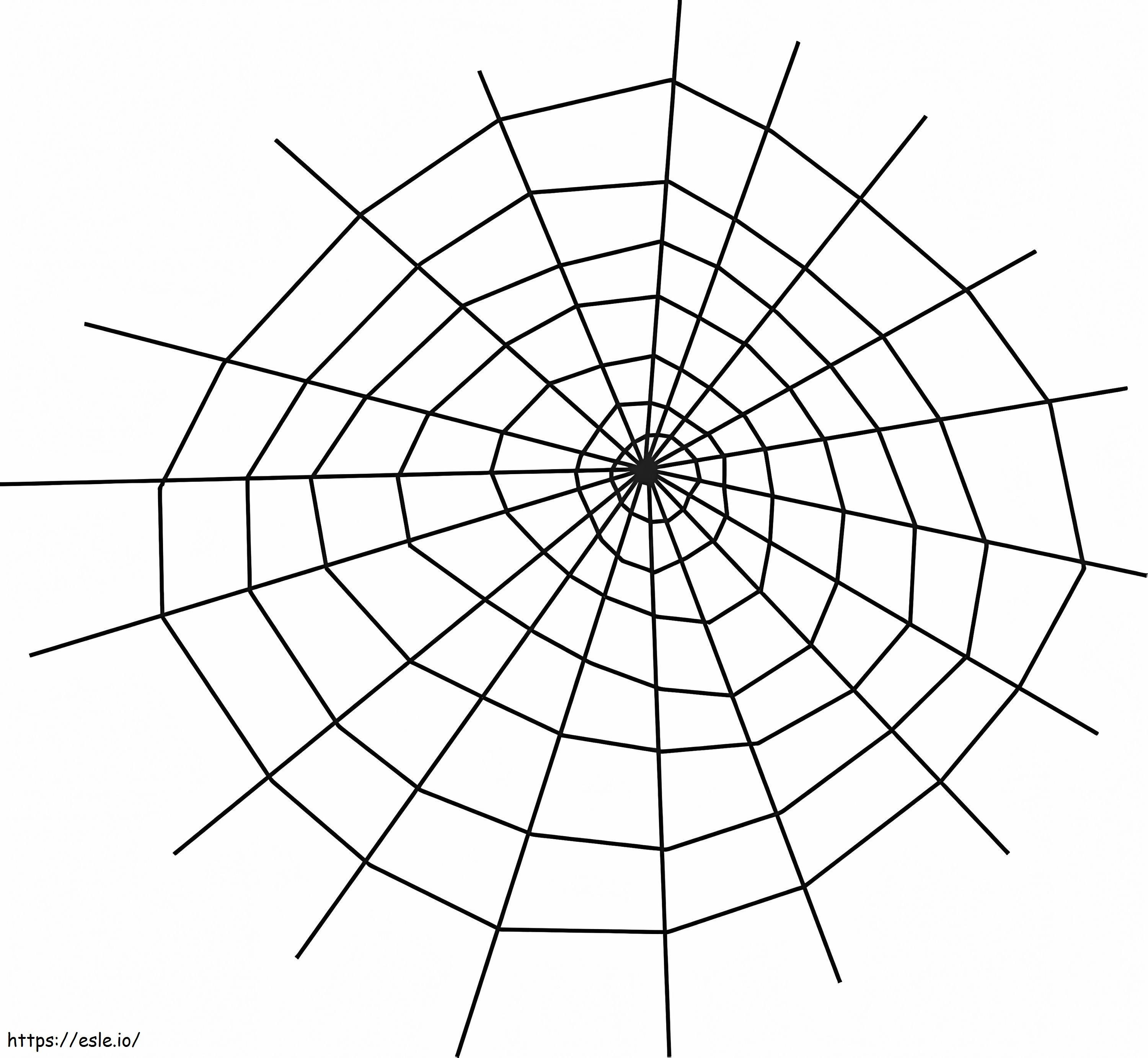 Easy Spider Web coloring page