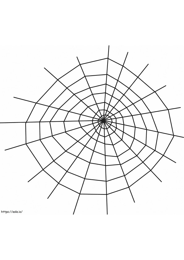 Easy Spider Web coloring page
