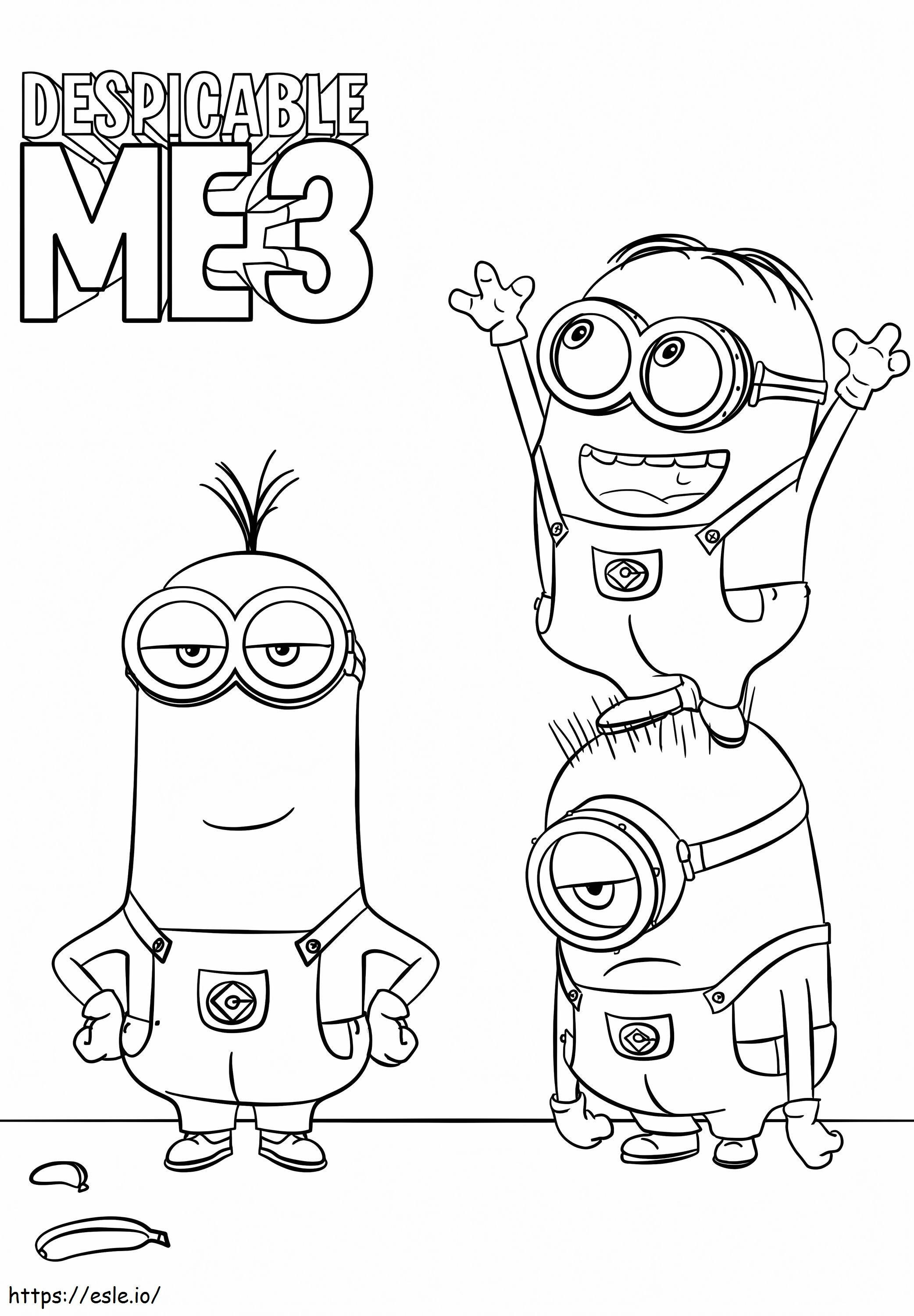 Minions From Despicable Me 3 coloring page