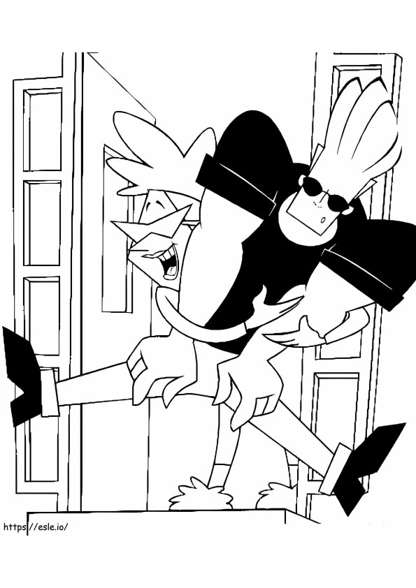 Bunny Hugs Johnny Bravo coloring page