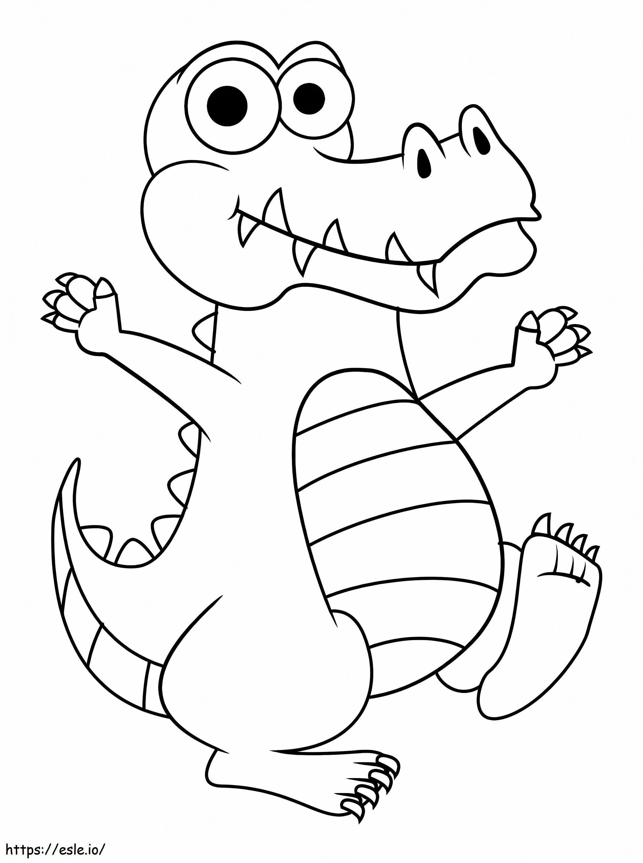 Aligator pentru copil de colorat
