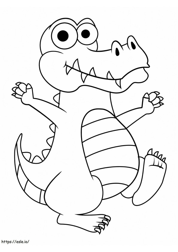 Coloriage Alligator pour enfant à imprimer dessin