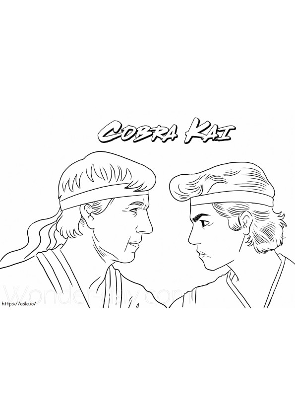 Johnny And Miguel Cobra Kai coloring page