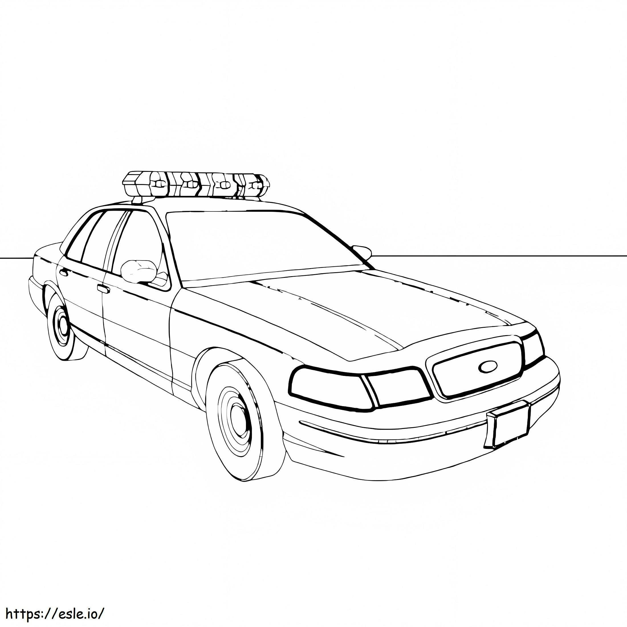 Police Car For Kids coloring page