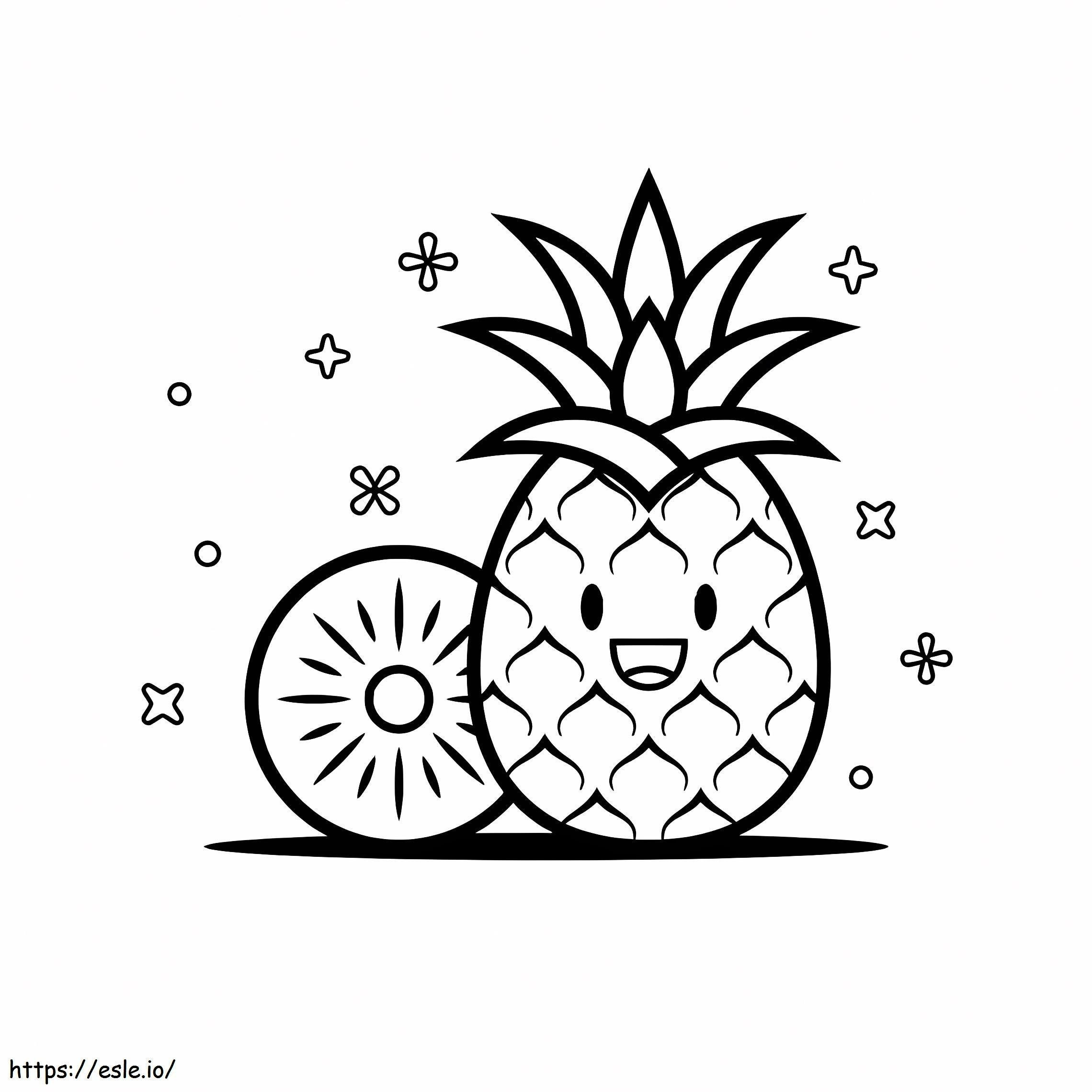 Sweet Pineapple coloring page