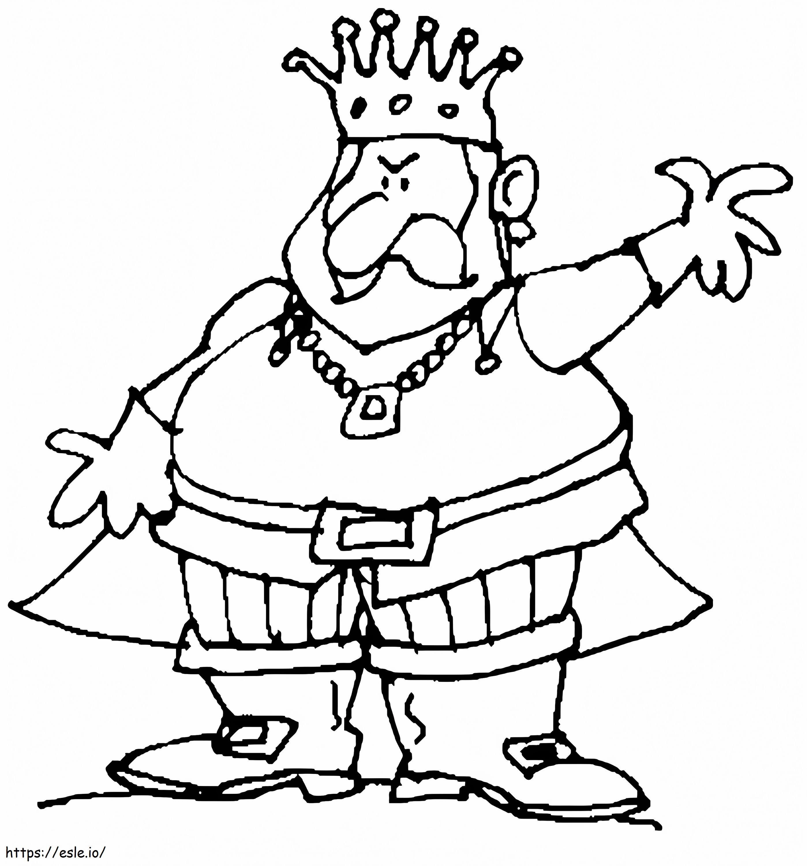 King Is Angry 1 coloring page