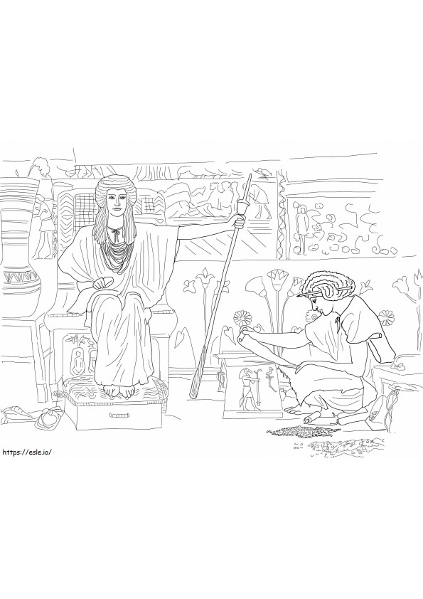 Joseph, Aufseher der Getreidespeicher des Pharaos ausmalbilder