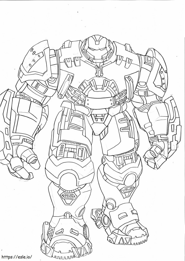 Awesome Hulkbuster coloring page