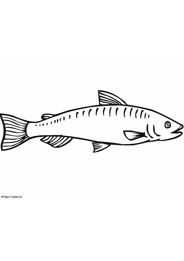 Coloriage Un saumon à imprimer dessin
