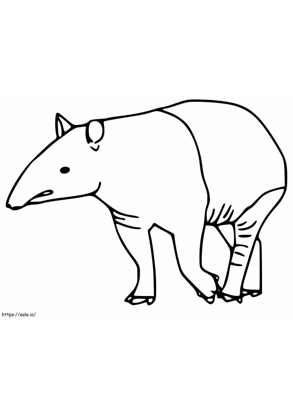 Tapir Imprimible para colorear