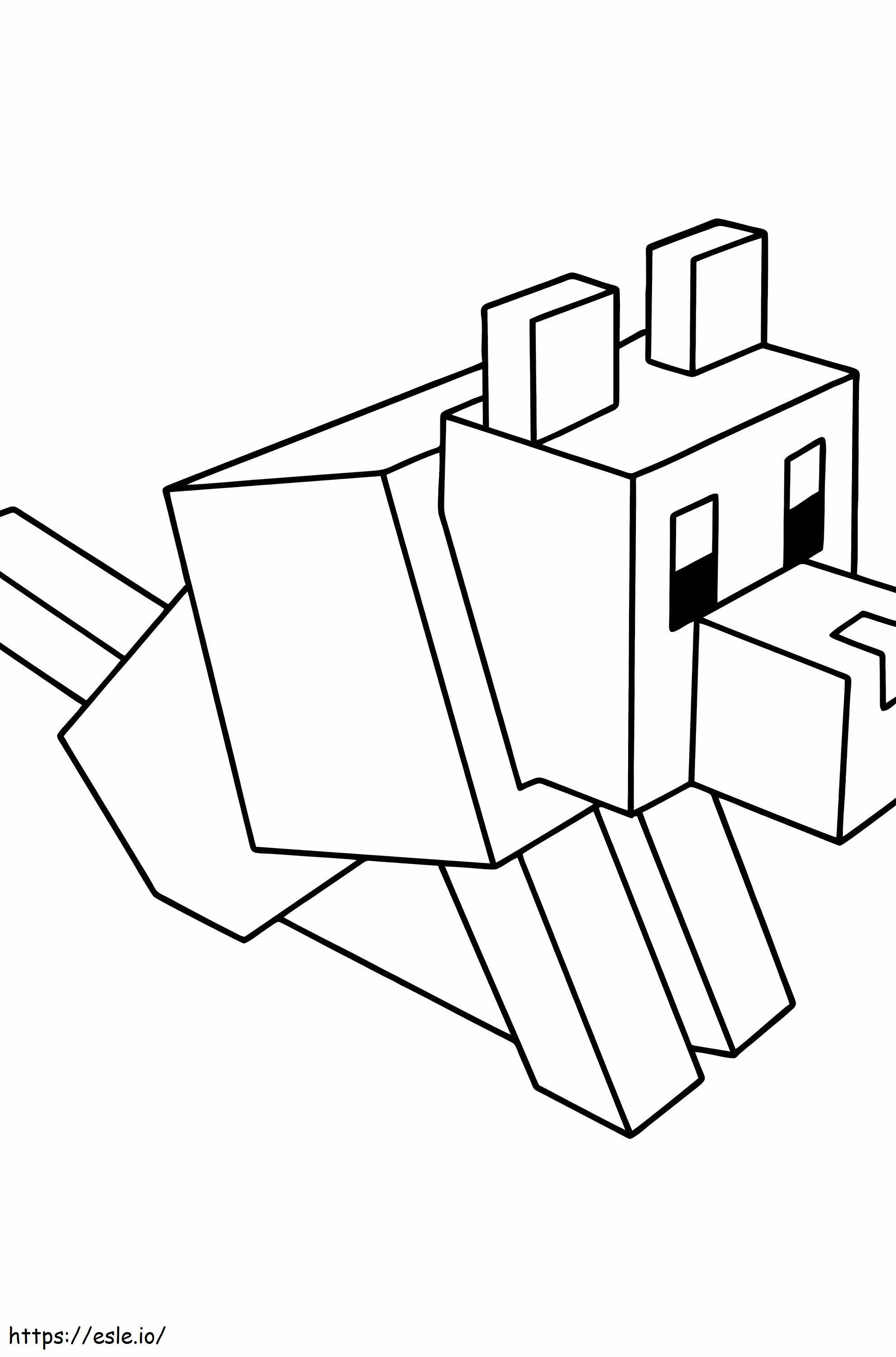 Lobo Minecraft Gambar Mewarnai