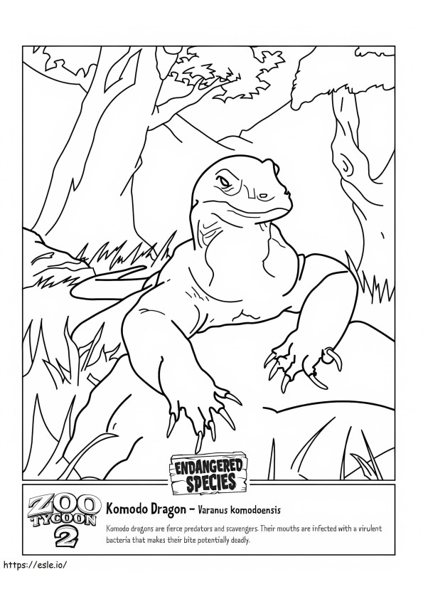 Komodo Dragon 2 coloring page