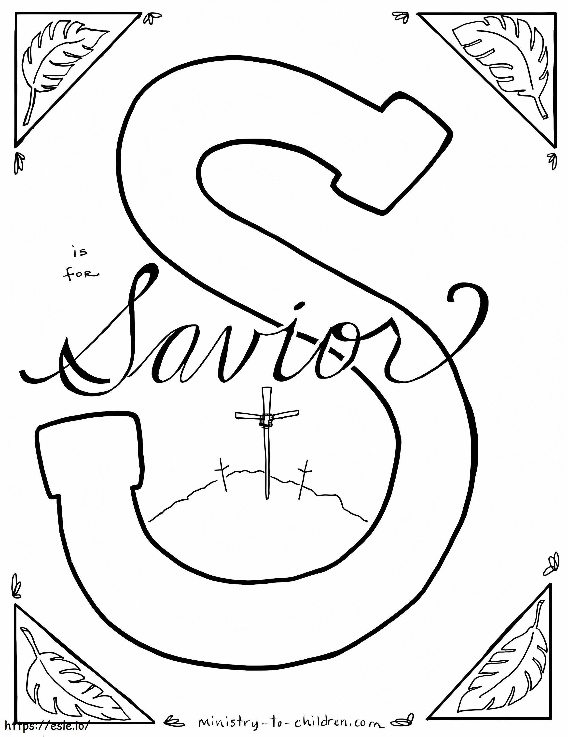 S Is For Savior coloring page