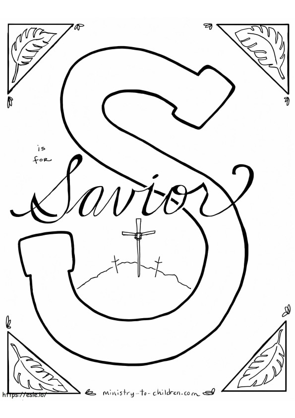 S Is For Savior coloring page