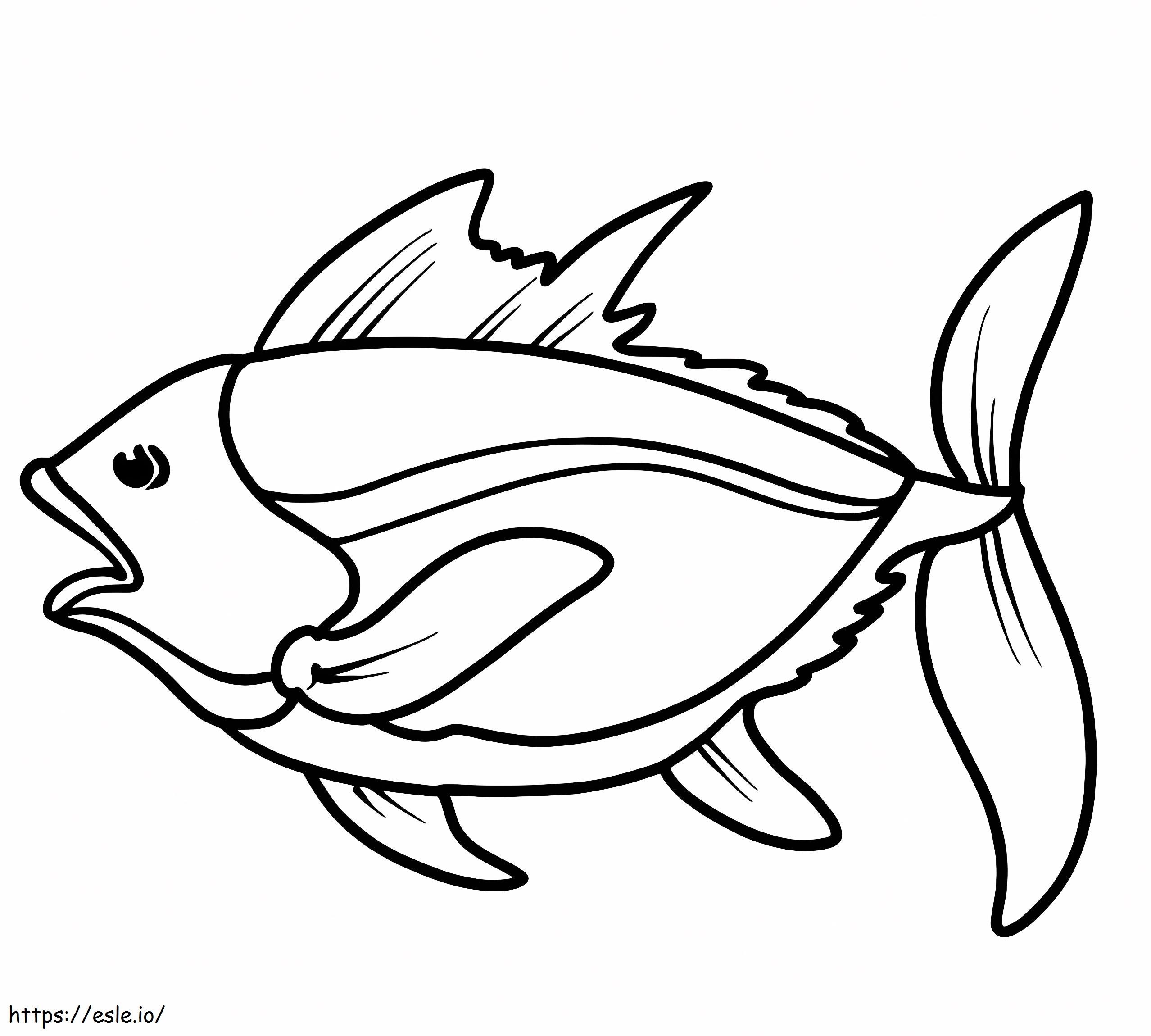 Printable Tuna coloring page
