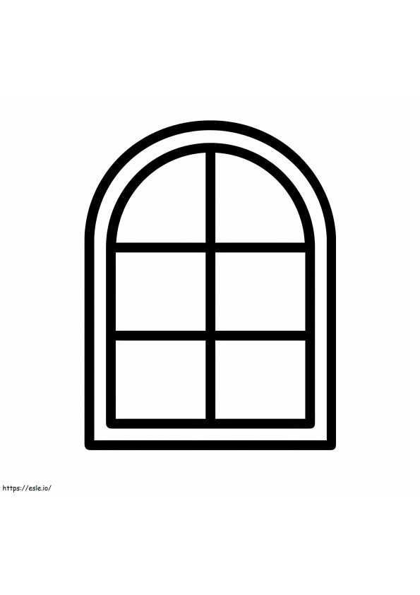 Yksinkertainen ikkuna värityskuva