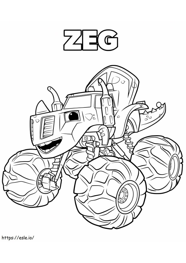 Zeg Monster Machine coloring page