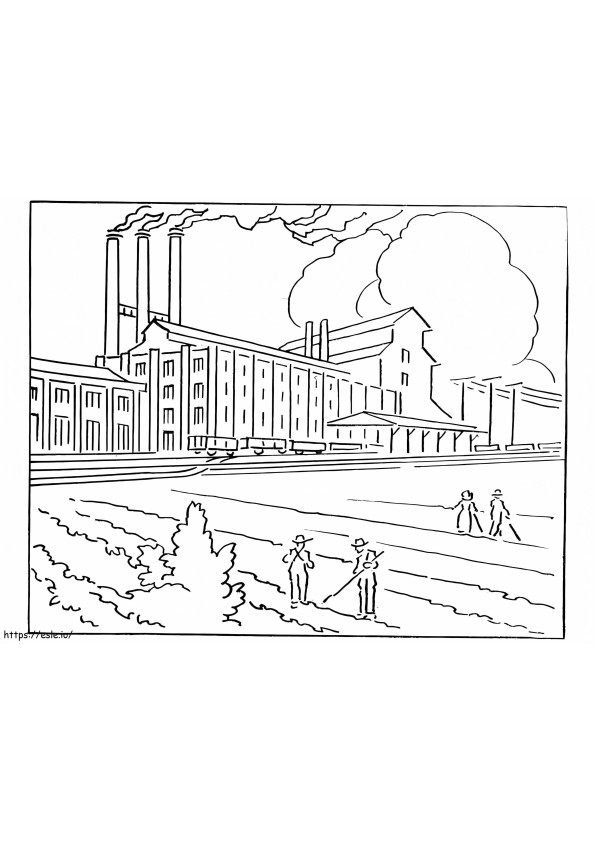 Factory 2 coloring page