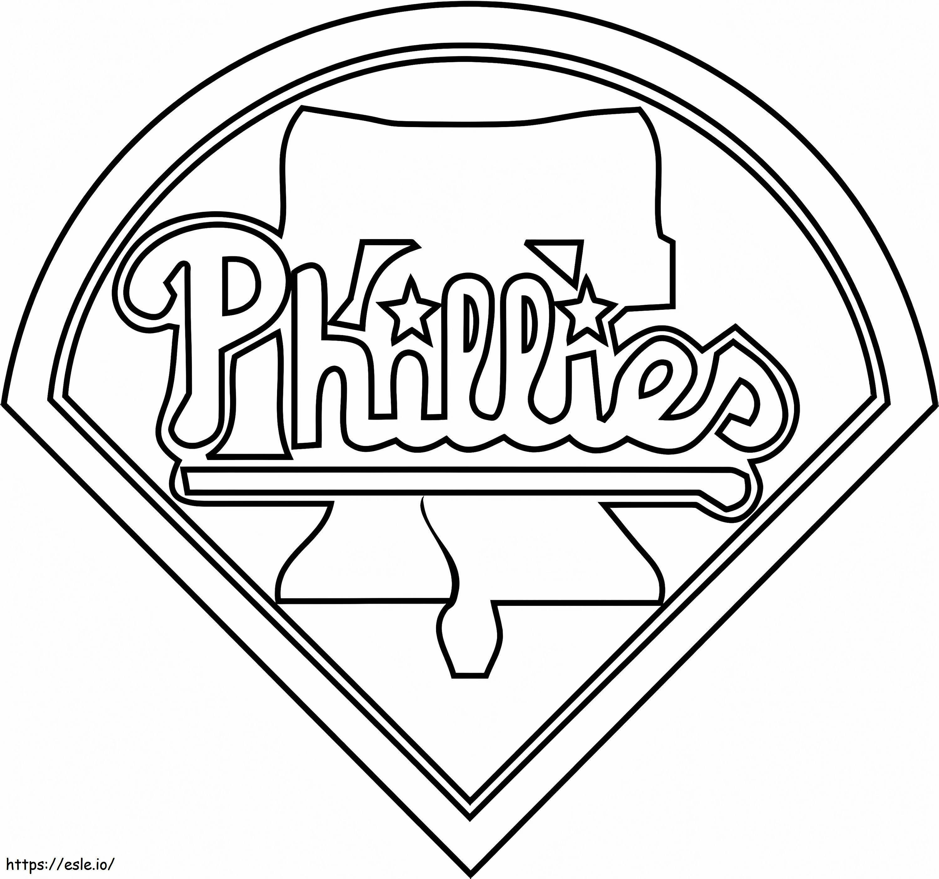 フィラデルフィア・フィリーズのロゴ ぬりえ - 塗り絵