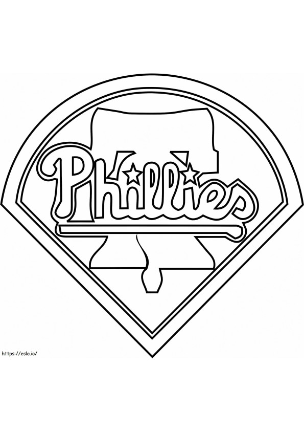 Coloriage Logo des Phillies de Philadelphie à imprimer dessin