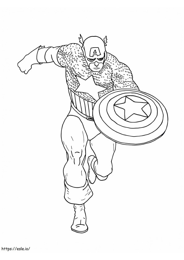 Capitán América 2 para colorear