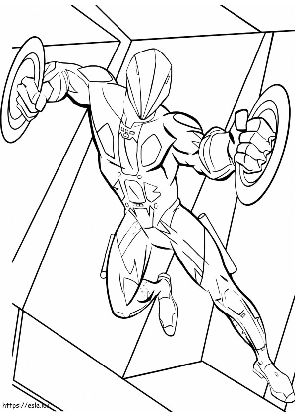 Tron Double Blade Enemy Weapon coloring page