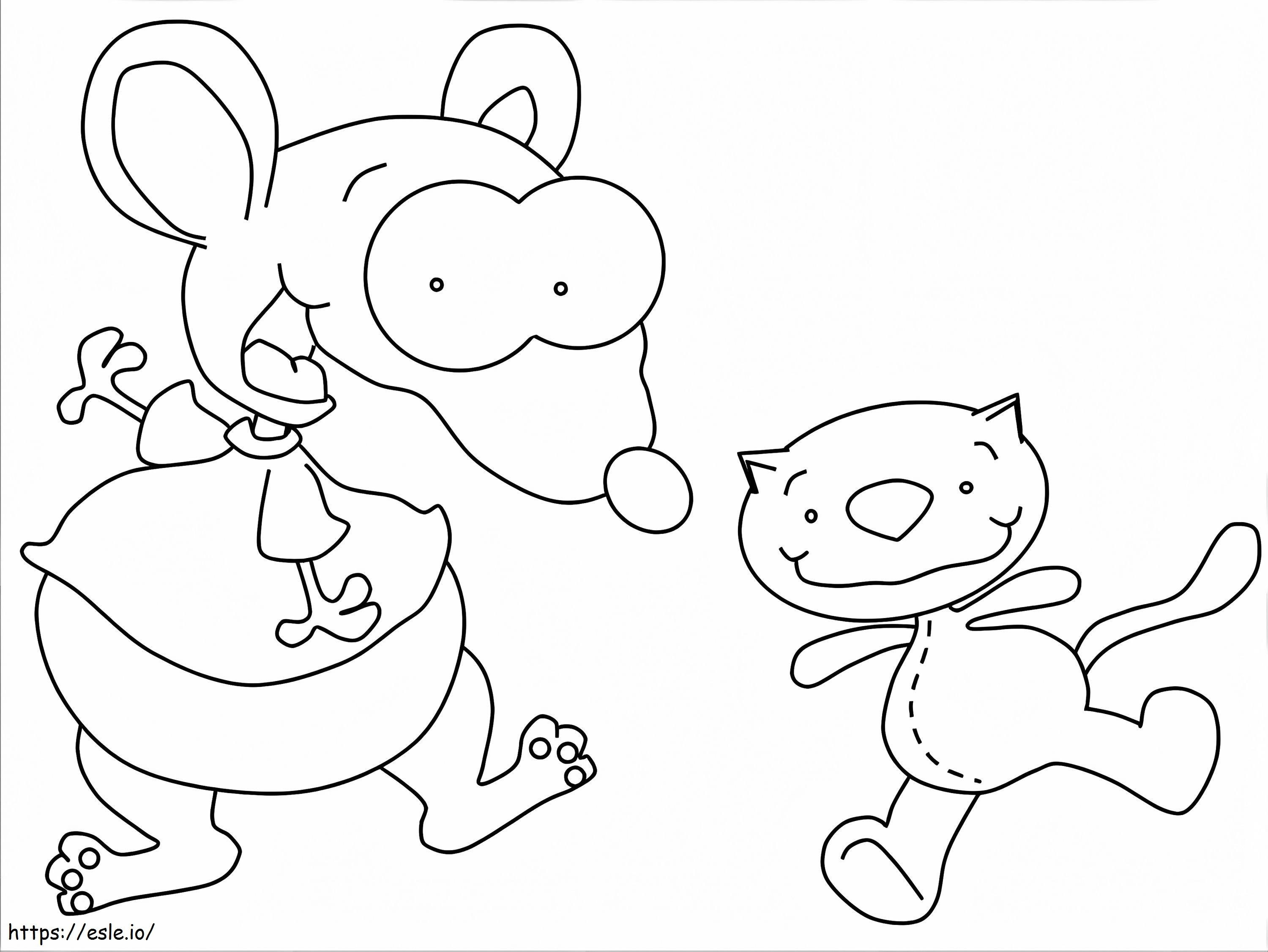 Cute Toopy And Binoo coloring page