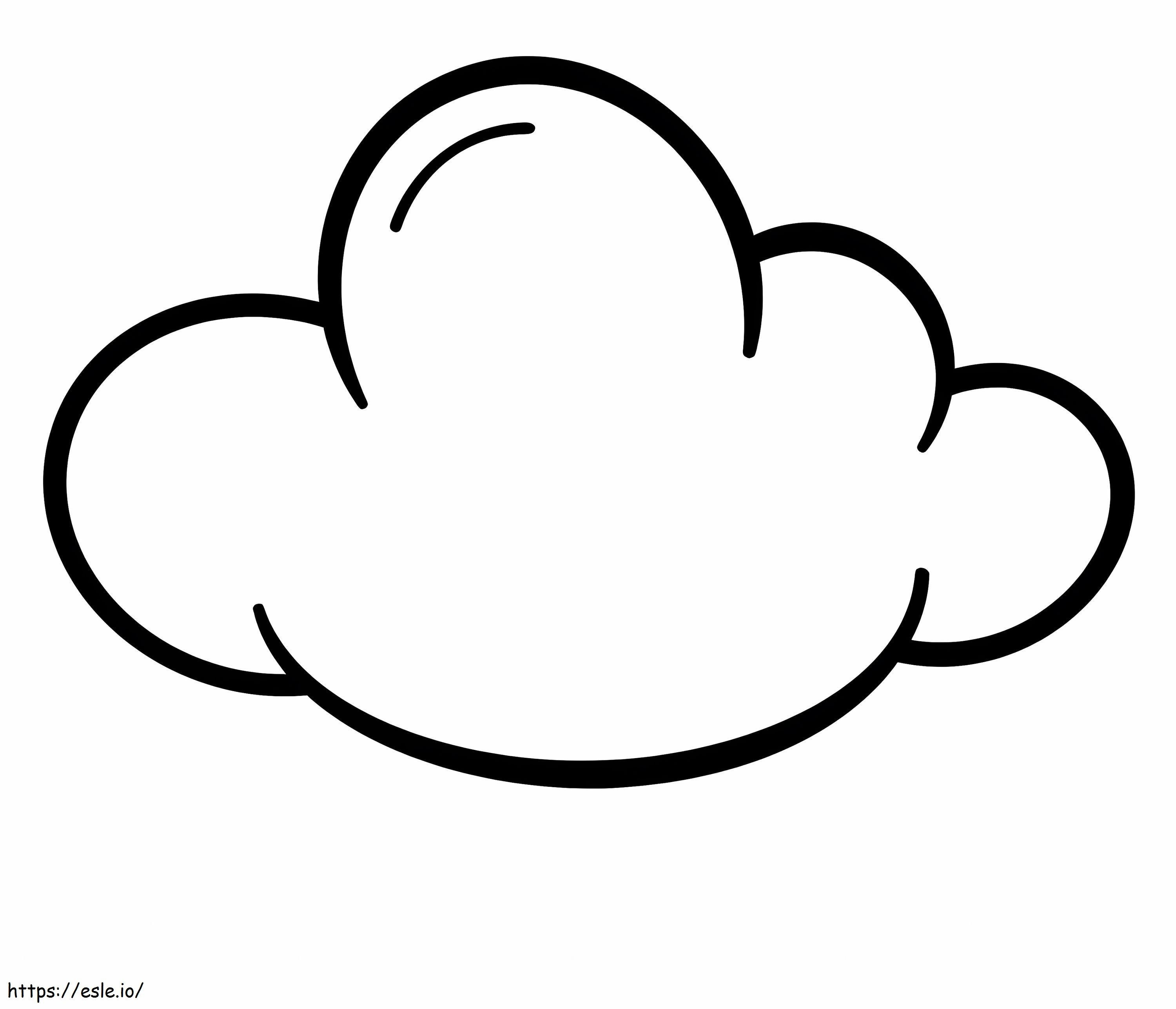 Awesome Cloud coloring page