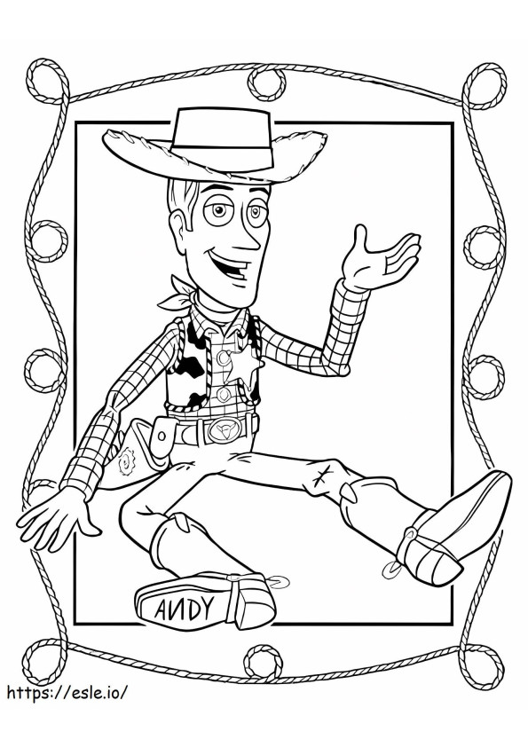 Coloriage Shérif Woody à imprimer dessin