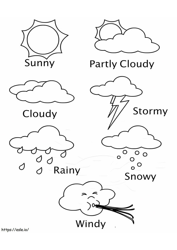 Free Weather To Print coloring page