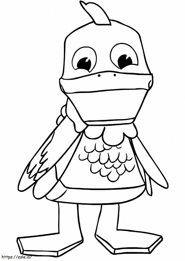 Quack The Duck coloring page