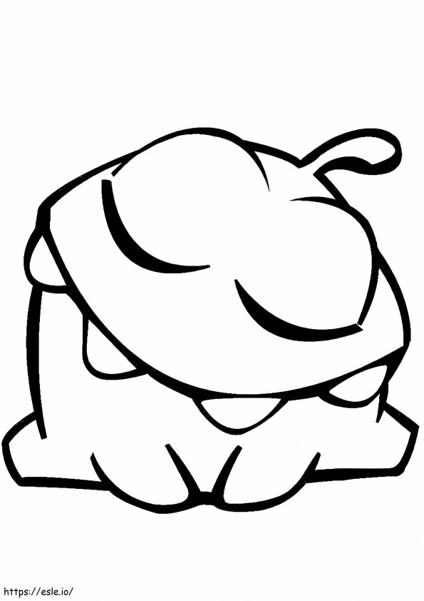 Om Nom Sleeping coloring page