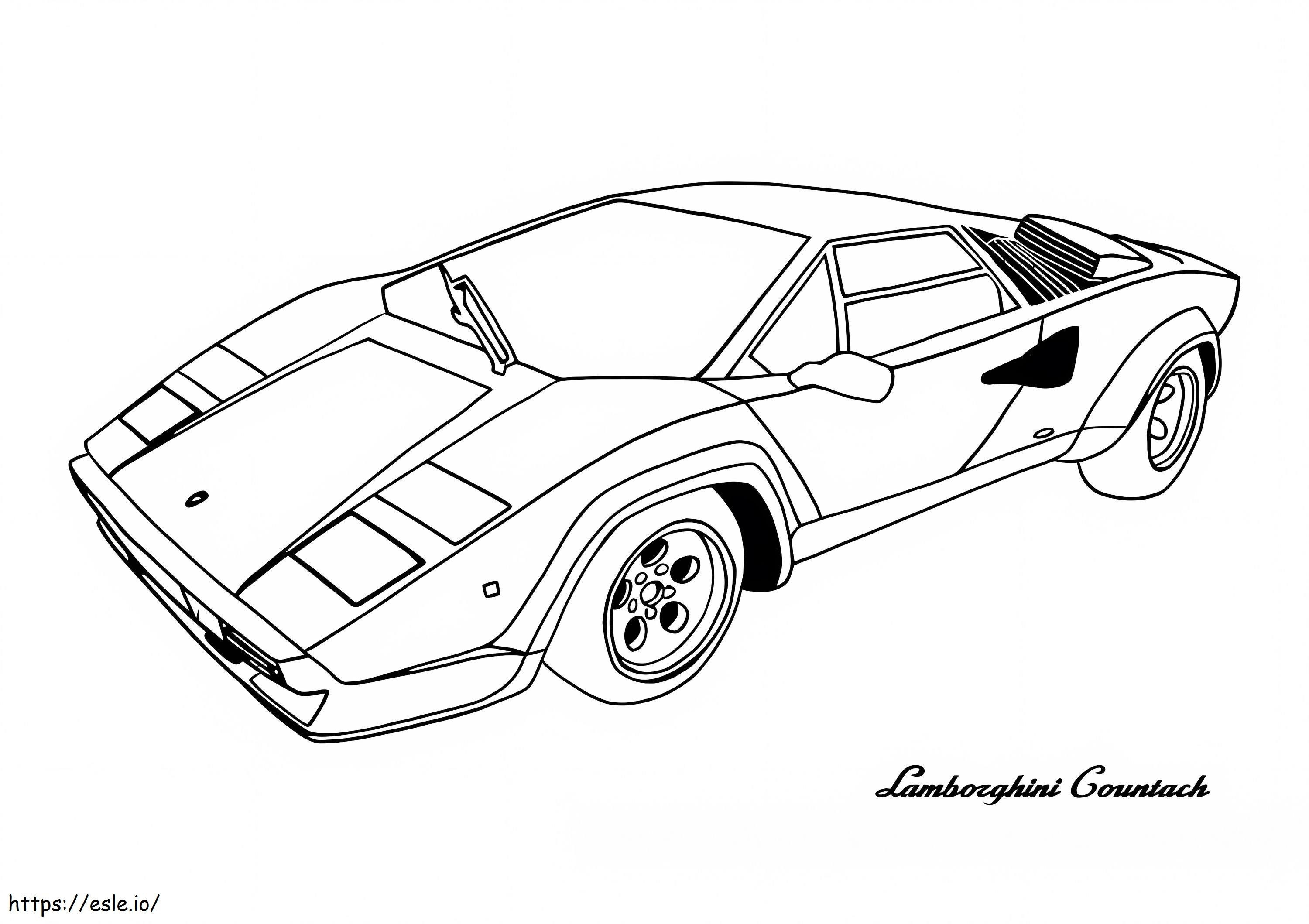 Lamborghini 8 coloring page