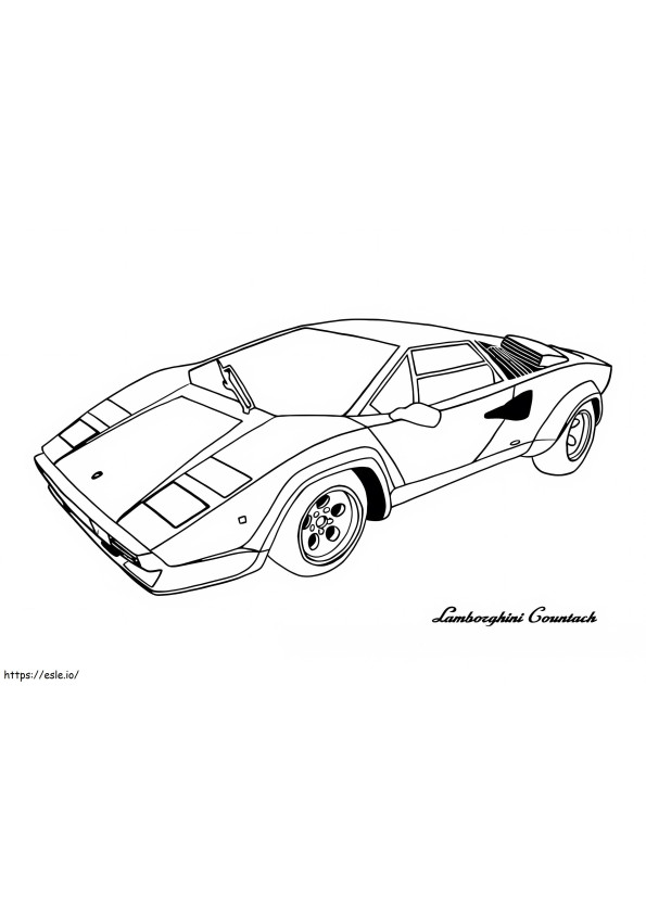 Lamborghini 8 para colorear