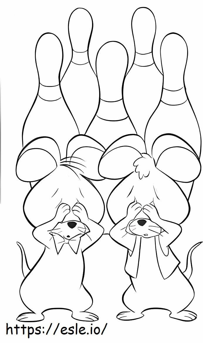 Bowls With Pixie And Dixie coloring page