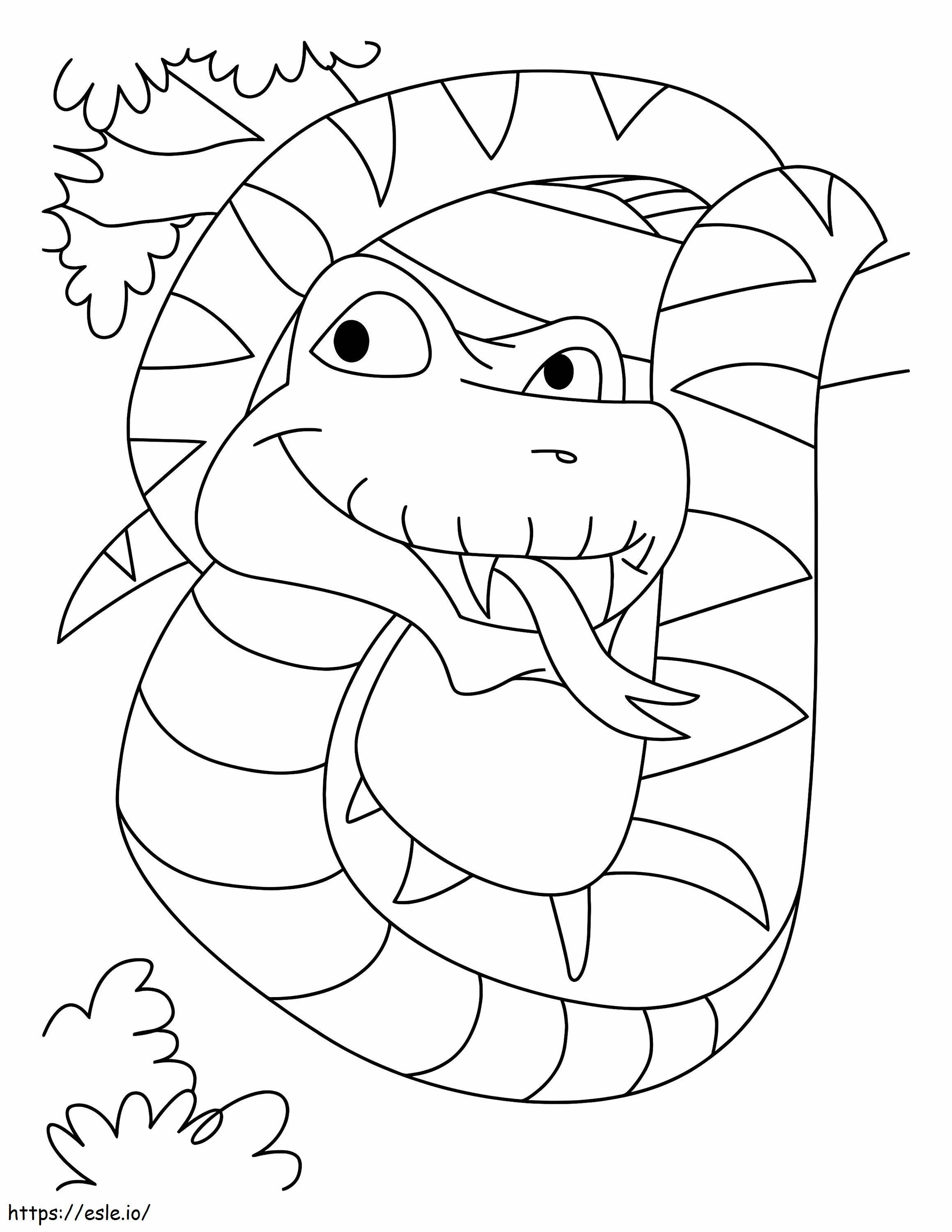 Funny Python coloring page