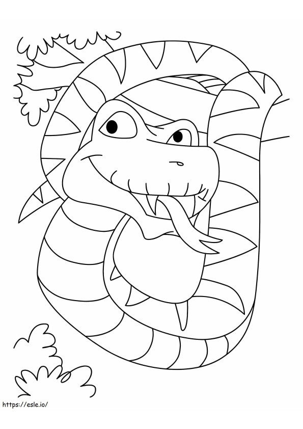 Coloriage Python drôle à imprimer dessin