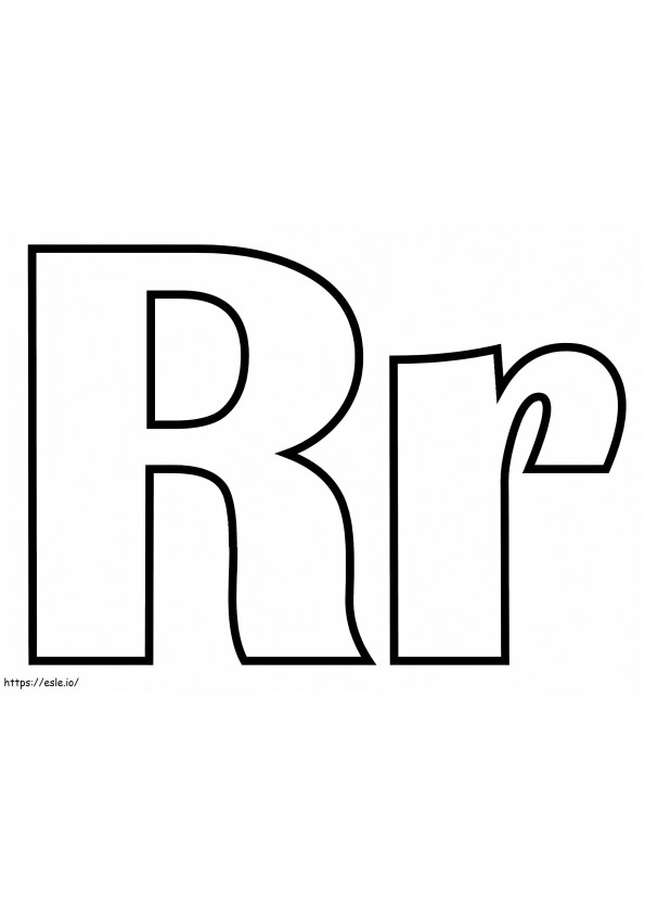 Letter R R coloring page