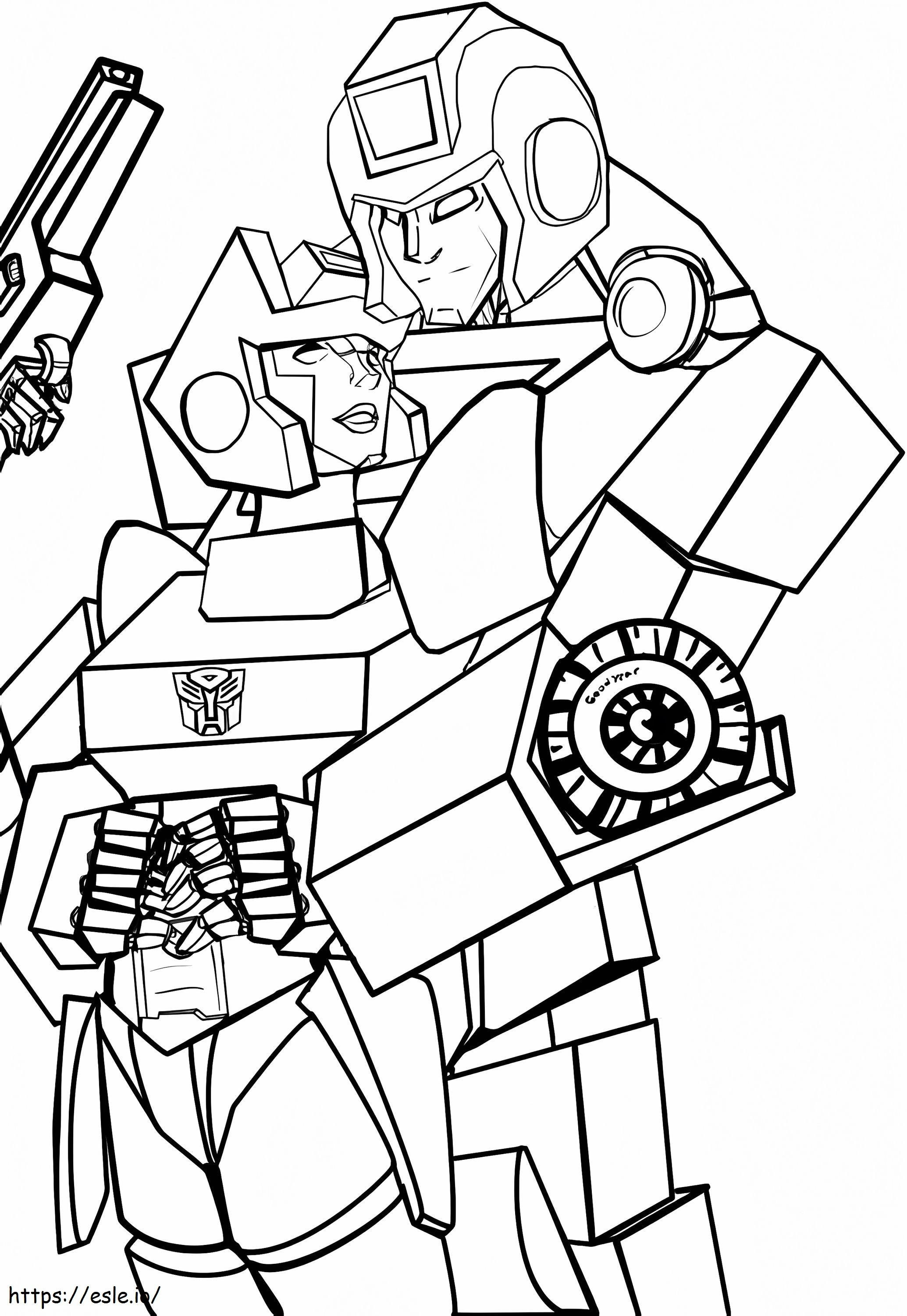 Transformers Love coloring page