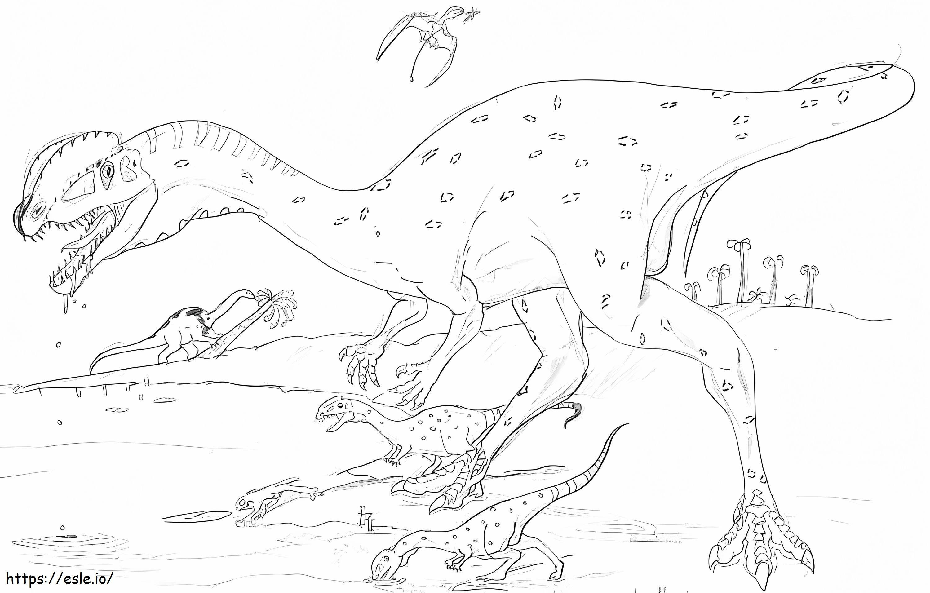 Dilophosaurus 9 ausmalbilder