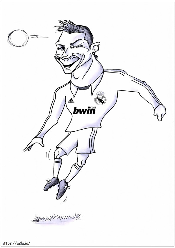 Coloriage Cristiano Ronaldo Gracieux à imprimer dessin