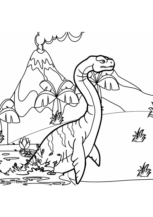 Plesiosaurus 2 värityskuva